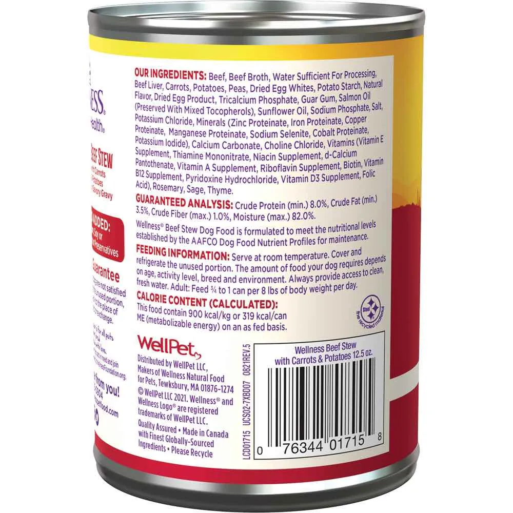 20% OFF: Wellness Complete Health Beef Stew With Carrots & Potatoes Grain-Free Canned Dog Food 354g