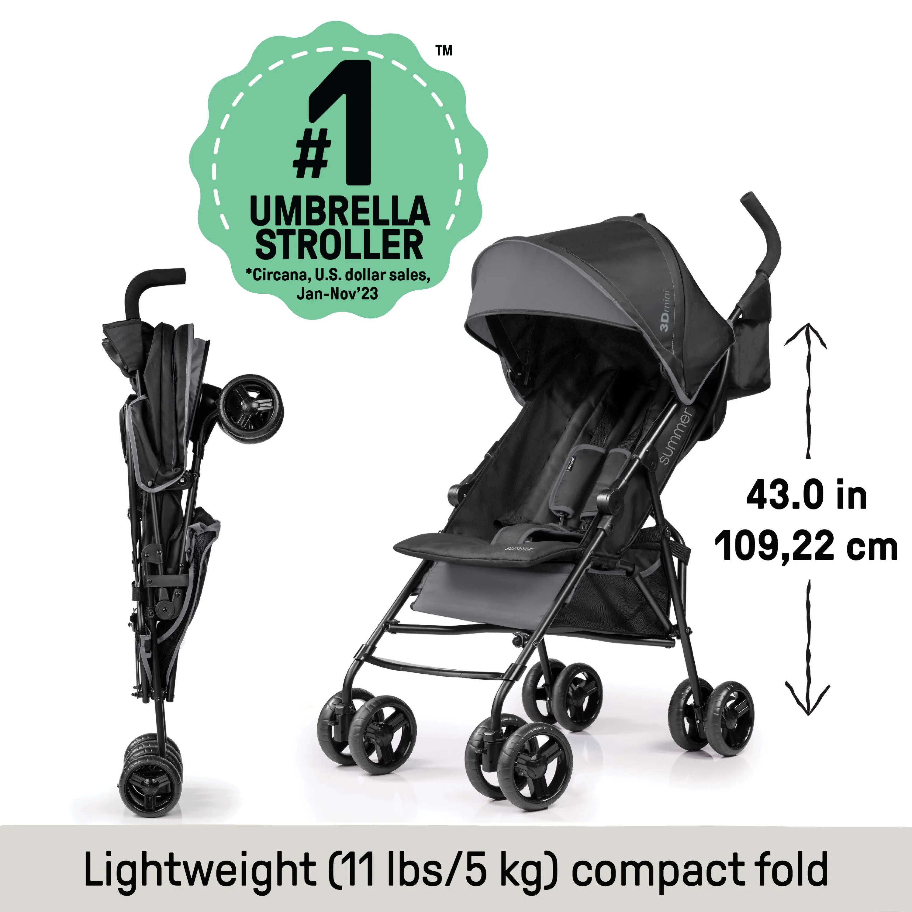 3Dmini Convenience Stroller - Dusty Blue