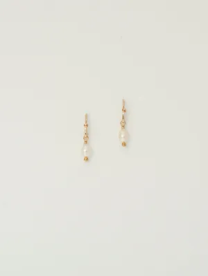 Bebe Pearl Drops Gold | White Pearl