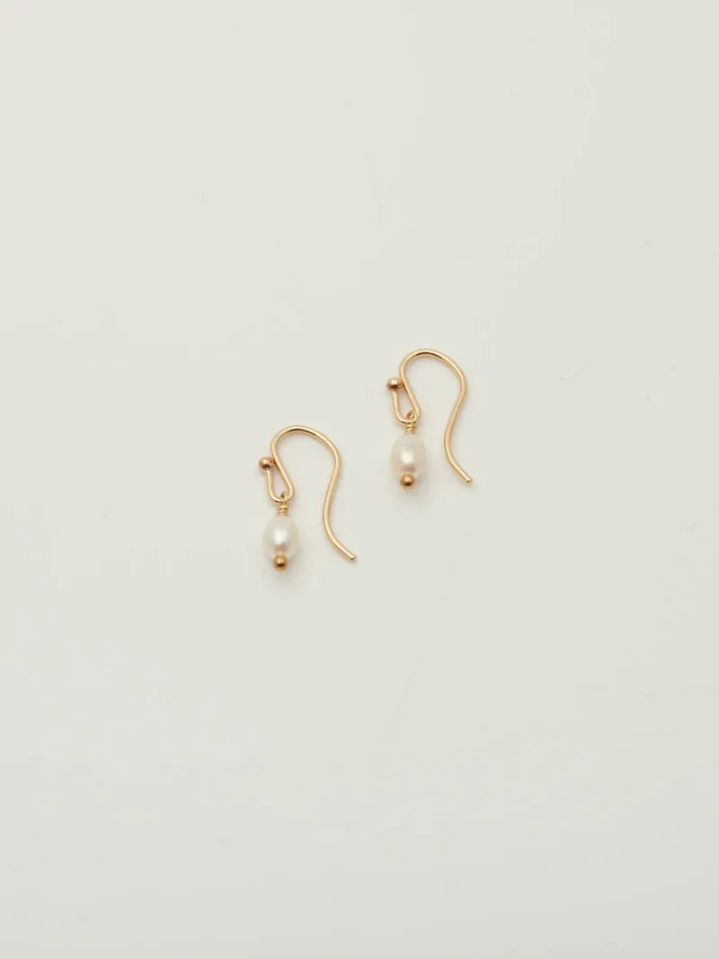 Bebe Pearl Drops Gold | White Pearl
