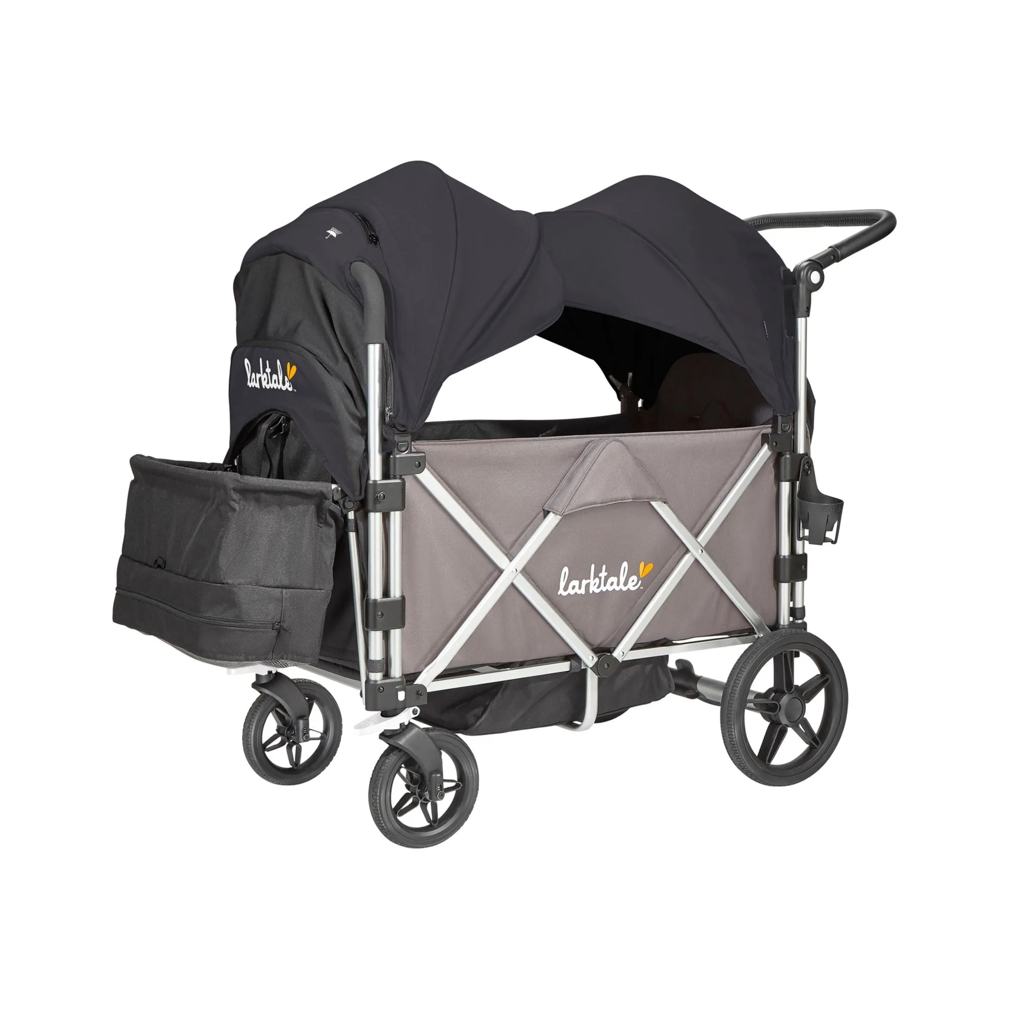 Caravan Stroller Wagon Complete - Gray Chassis/ Byron Black Canopy