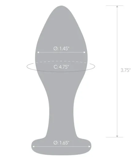 Glas Classic Butt Plug Clear 4 Inch