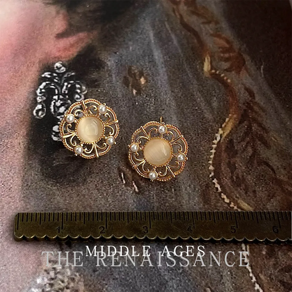 Hollow Cat's Eye Stone  Earrings