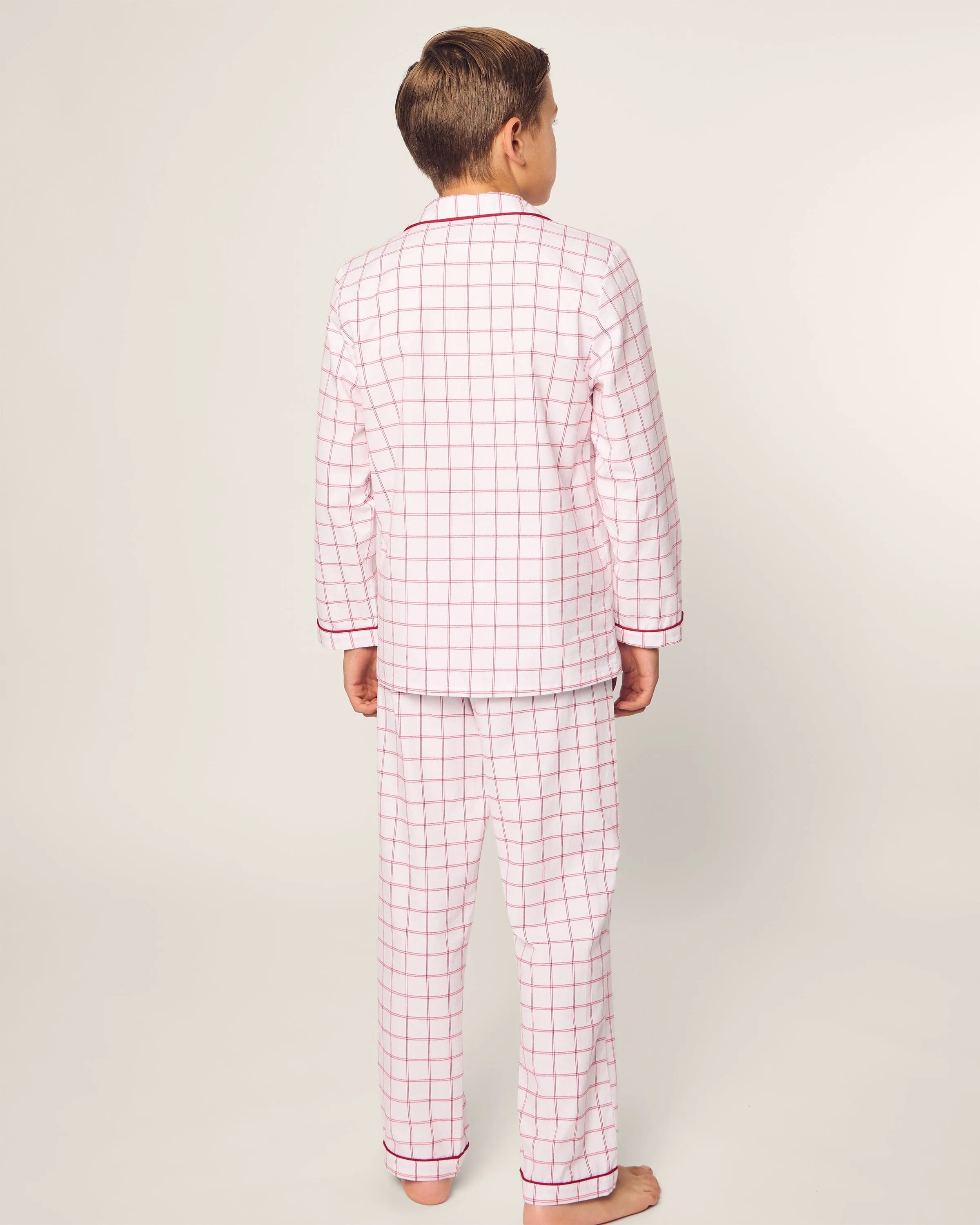 Kid's Twill Pajama Set | Garnet Tattersall