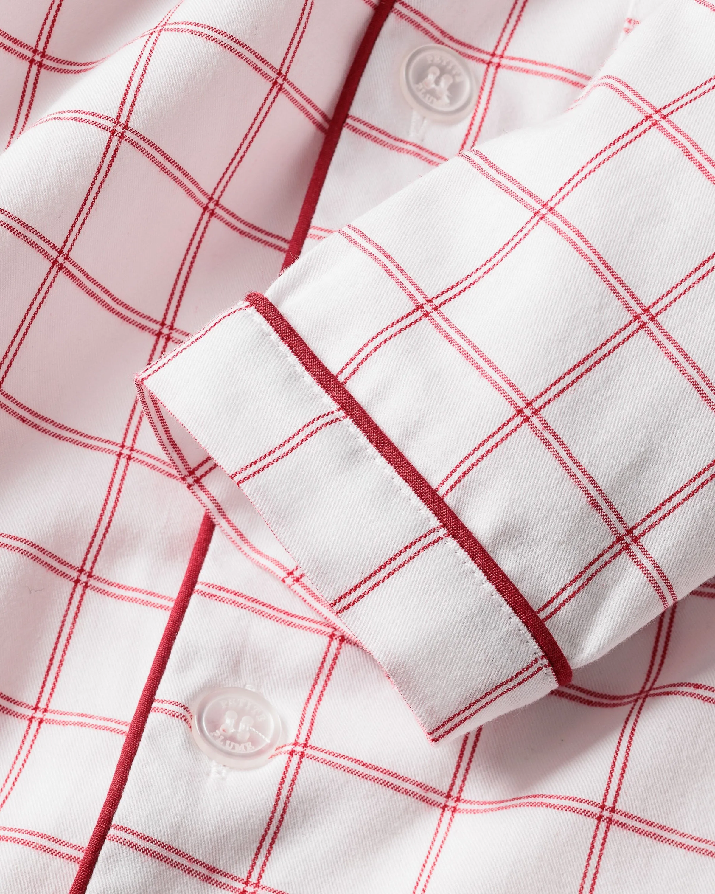 Kid's Twill Pajama Set | Garnet Tattersall