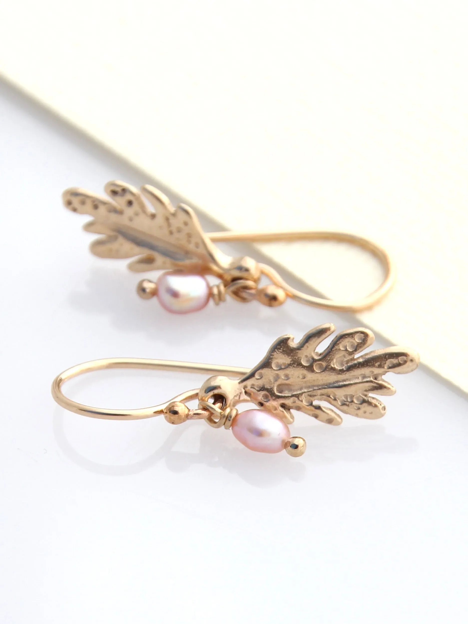 Leaf Earrings | 9k Gold