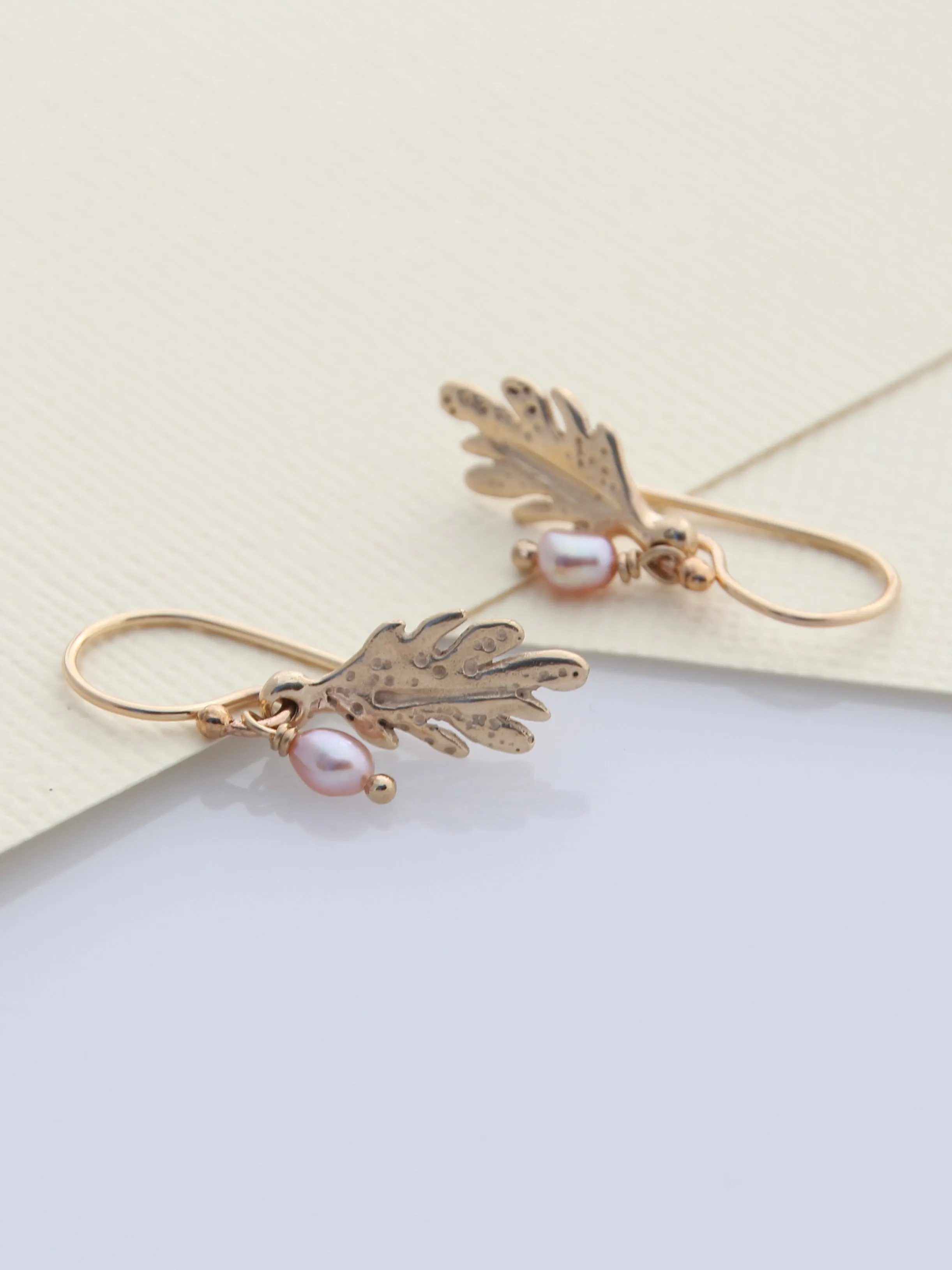 Leaf Earrings | 9k Gold