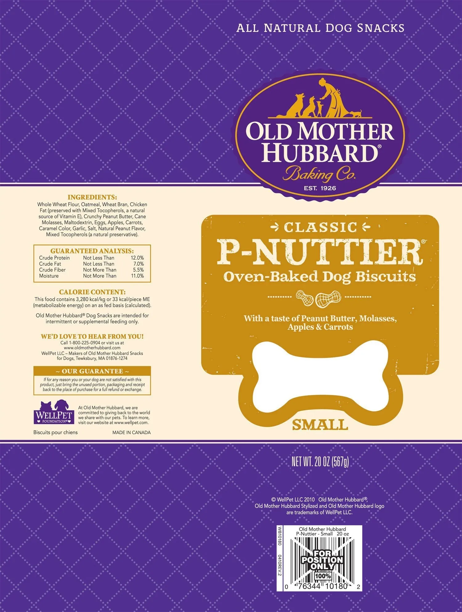 Old Mother Hubbard Classic Natural P-Nuttier Small Biscuits Dog Treats