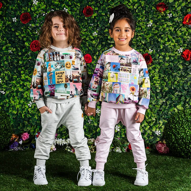 Rock Your Kid Grey Collage Sweatshirt