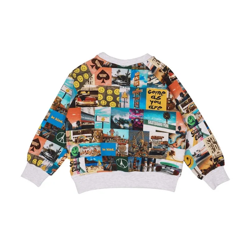 Rock Your Kid Grey Collage Sweatshirt