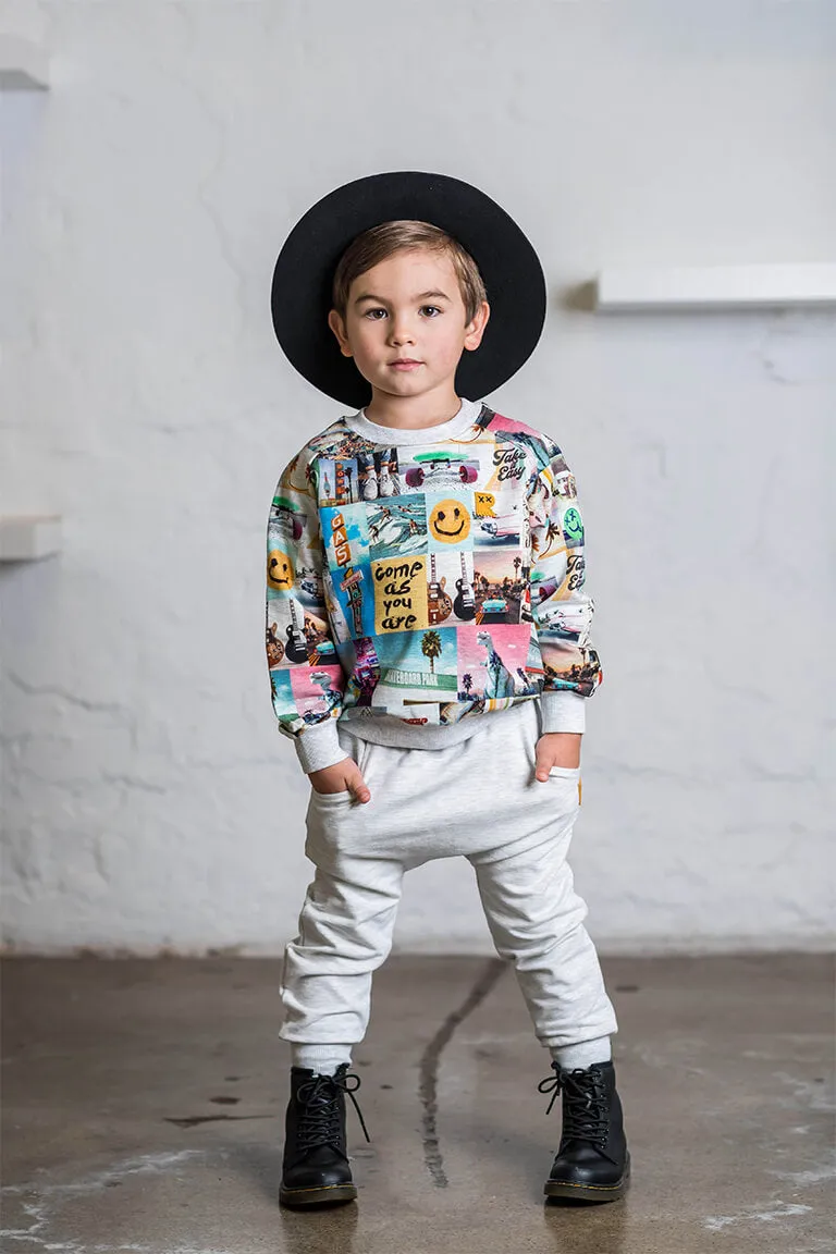 Rock Your Kid Grey Collage Sweatshirt