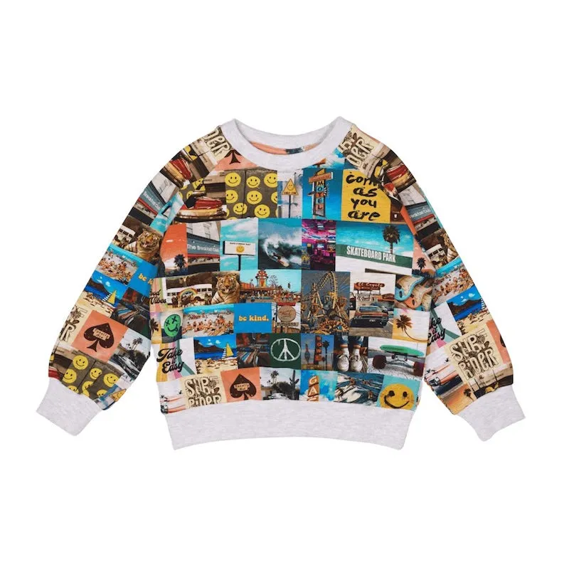 Rock Your Kid Grey Collage Sweatshirt