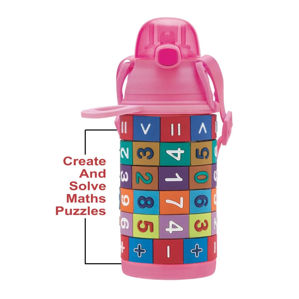 Youp Stainless Steel Insulated Pink Color Kids Sipper Bottle Yp402 - 400 Ml